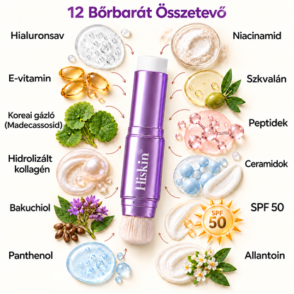 🔥 AZ UTOLSÓ 2 ÓRÁBAN · 80% KEDVEZMÉNY!  Hiskin® 2 az 1-ben színváltó alapozó stift | Elfedi az öregségi foltokat, halványítja a finom ráncok láthatóságát és hidratálja a bőrt – beépített ecsettel a fiatalos, ragyogó arcbőrért!